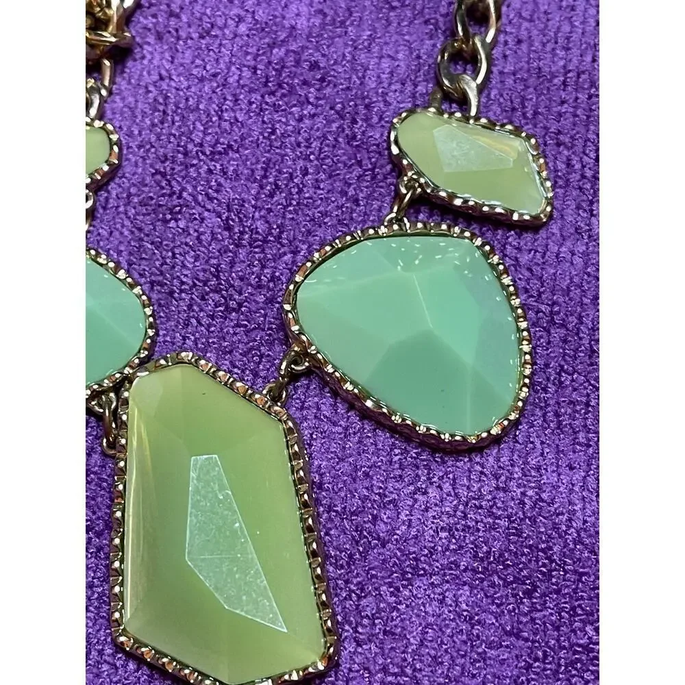 Green Stone Gold Necklace Women's Jewelry 9